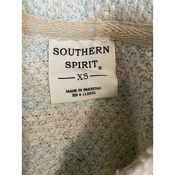 Southern Spirit Women Striped Pullover Hoodie Size XS Raw V Neck Tassels NEW - Picture 5 of 10